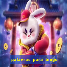 palavras para bingo de cha de lingerie